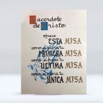 Cromo Sacerdote de Cristo Manos Sacerdote y texto